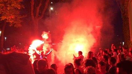 La fête après la qualification de la France