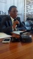 Vice President, Slumber Tsogwane addressing the media on his road map