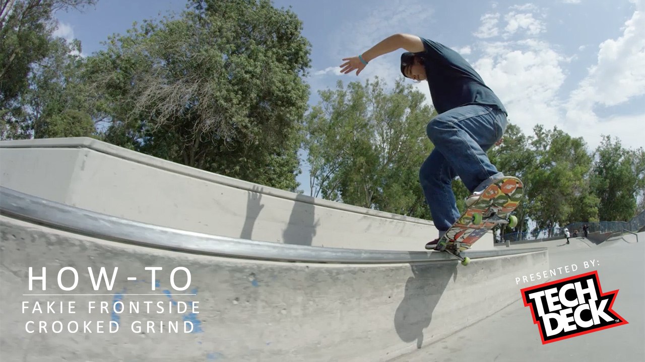 How-To Fakie Front Crooked Grind With Franky Villani (Presented by Tech Deck)