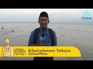 Sultan Nazrin cecah kaki di Beting Beras Basah