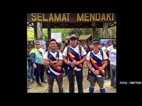 Obor KL2017 tiba di puncak Gunung Kinabalu