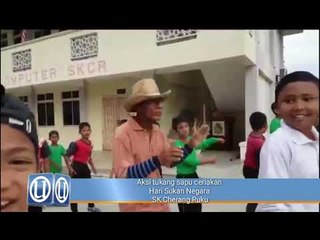 Aksi tukang sapu ceriakan Hari Sukan Negara