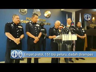 Empat pistol, 151 peluru, dadah dirampas