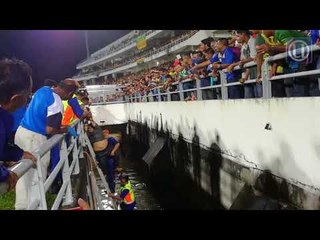 Penonton cedera jatuh longkang di Stadium Negeri Batu Kawan