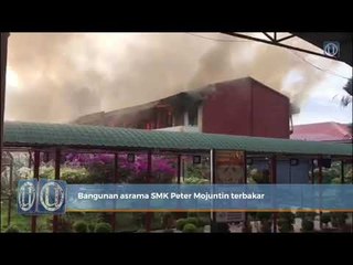 Bangunan asrama SMK Peter Mojuntin terbakar