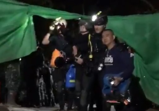 Crowd Gathers to Greet Thai Navy SEALs After Boys Freed From Cave