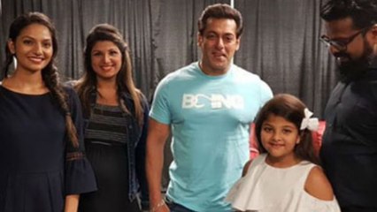 Salman Khan Meets Actress Rambha & Her Family
