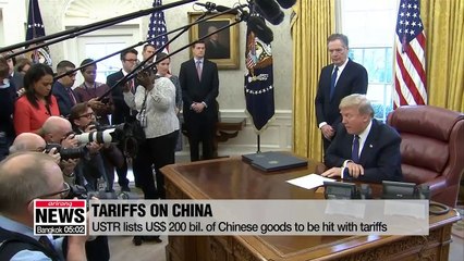 Video herunterladen: USTR lists $200 bil. in Chinese goods to be hit with tariffs