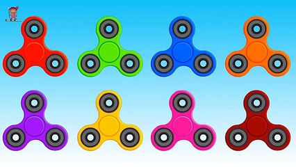 Learn Colors with Fidget Spinner Toy - Learn Fruits Images with Name - Preschool Kids Learning Vid
