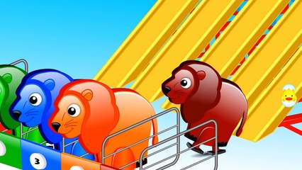 Learn Color and Numbers with Lion | Cartoon Nursery Rhymes Song For Children Kids Baby