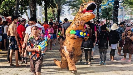 World's Biggest Water Fight ~ Songkran ~ Pattaya Thailand