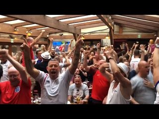 Fans in Krakow Celebrate Maguire's Goal - Sweden v England - Russia 2018 World Cup