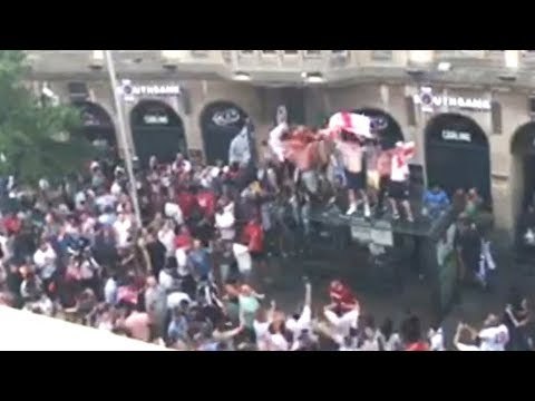 Fans In Nottingham Celebrate England Reaching World Cup Semi-Finals - Russia 2018 World Cup