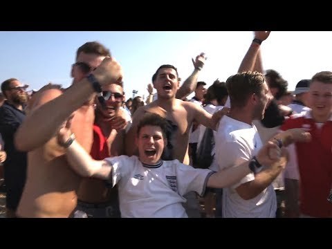 Brighton Beach Celebrates England Reaching World Cup Semi-Finals - Russia 2018 World Cup