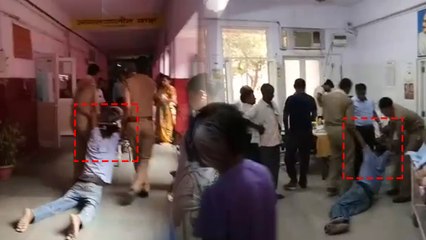 आरोपी को घसीटते हुए ले गई मुरादाबाद पुलिस, वीडियो वायरल होने के बाद दो सिपाही निलंबित