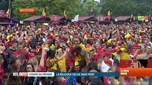 Mondial 2018, France-Belgique: joie des supporters français à Mouscron