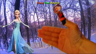 Disney Frozen Finger Family Song Creative Video with Funny Toyo Surprise