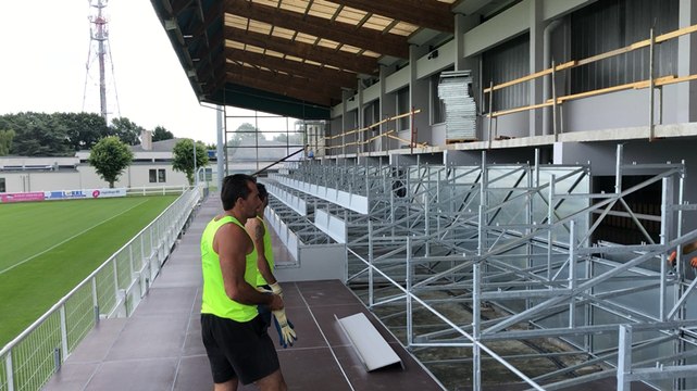Montage des tribunes