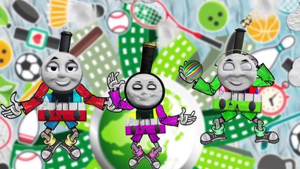 Thomas and Friends Finger Family Song SPORT Play Doh Animation Daddy Thomas, Emily, Gordon, Percy,