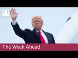 Trump's UK visit, Nato summit, US bank results