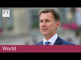 Jeremy Hunt appointed UK foreign secretary