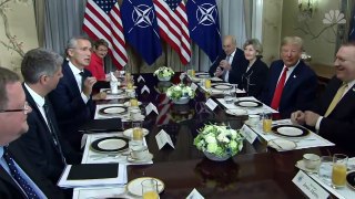 President Donald Trump Criticizes Germany At NATO Breakfast