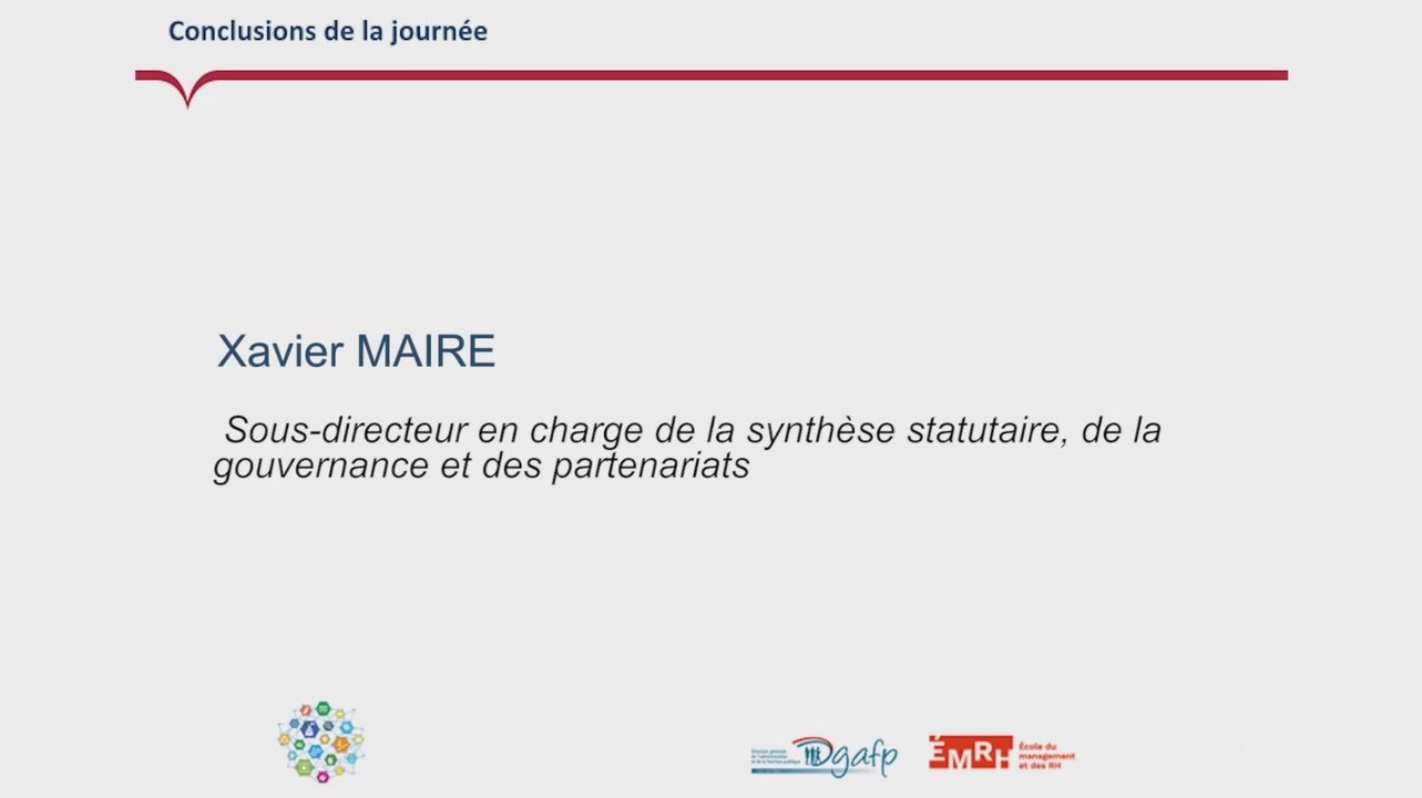 Journée EMRH du 17 mai 2018 :  Conclusion par X...