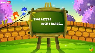 Karaoke: Two Little Dicky - Songs With Lyrics - Cartoon/Animated Rhymes For Kids