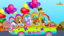 The Wheels On The Bus - Animal Song I Popular Nursery Rhymes I Animal Sounds