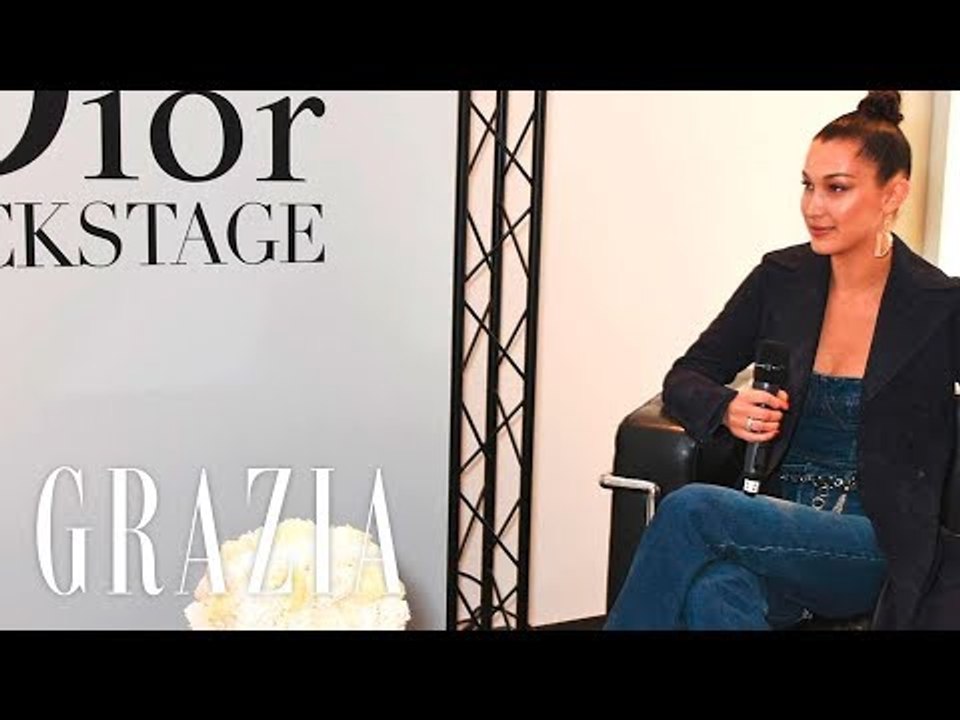 Grazia Bella Hadid Live Q&A with Dior 2017