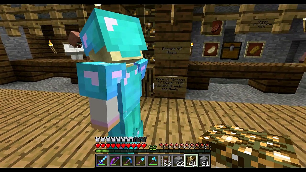 Minecraft Videos Funny Moments - Villagers + Pig = Party!