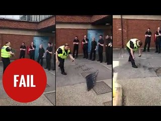 Special constable left red-faced after being unable to deploy police stinger