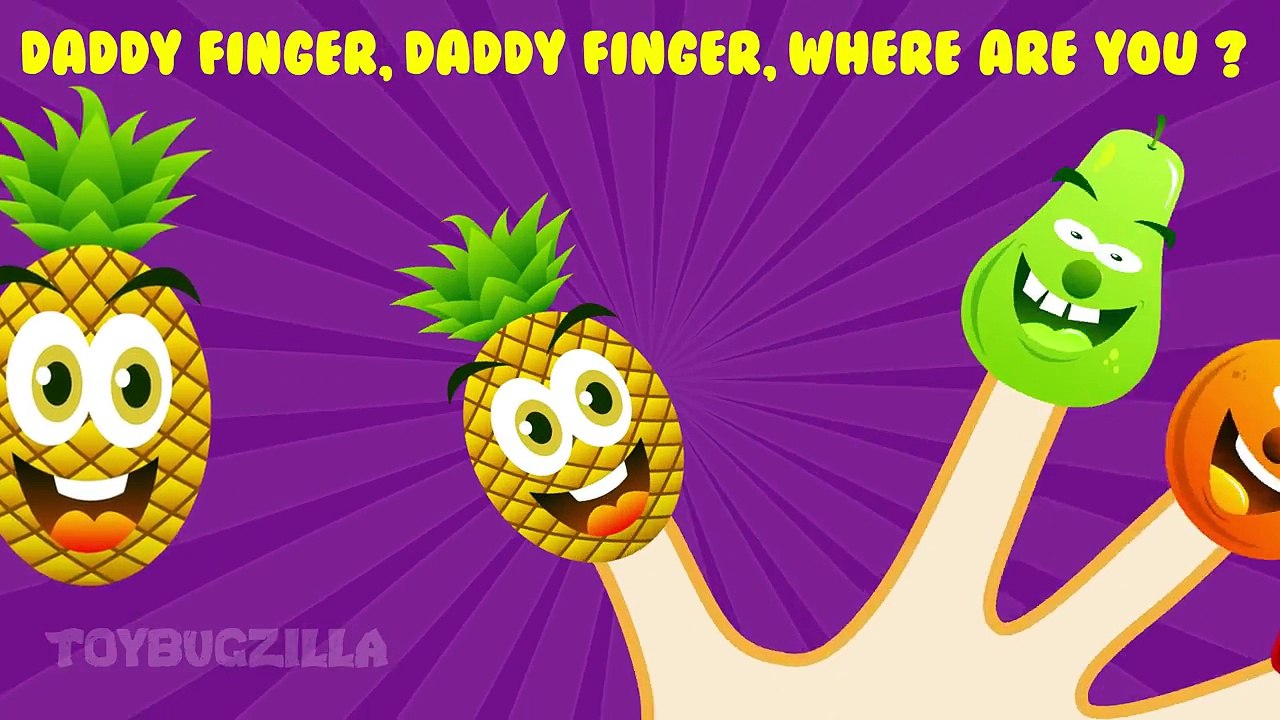 Cartoon Fruit Finger Family Nursery Rhymes