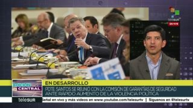 Colombia: Santos se reúne con Comisión de Garantías de Seguridad