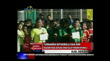 Turnamen Sepak Bola Usia Dini Incar Bibit Muda, Kapolres Demak Gelar Turnamen Sepak Bola