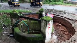 Well disappeared in Heavy rain in India...!!!Stunning Live Video...!!!
