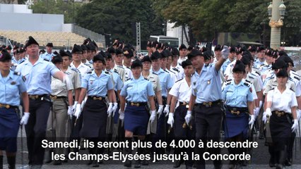 Répétition grandeur nature pour le défilé du 14-Juillet