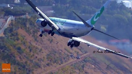 Les passager de cet avion qui se pose en crabe ont du avoir très peur