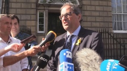 Torra pide en Edimburgo un referéndum pactado para Cataluña al estilo escocés