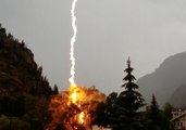 Lightning Bolt Strikes Tree in Front of Colorado Home