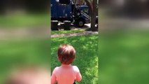 Kind Garbage Truck Driver Gives Boy a Gift