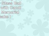 In Loving Memory Ornament  LED Glass Ball Ornament with Candle  Light Up Memorial