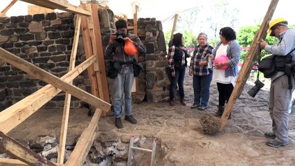 Descubren un templo tras el terremoto en México