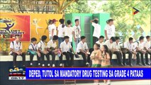 DepEd, tutol sa mandatory drug testing sa grade 4 pataas