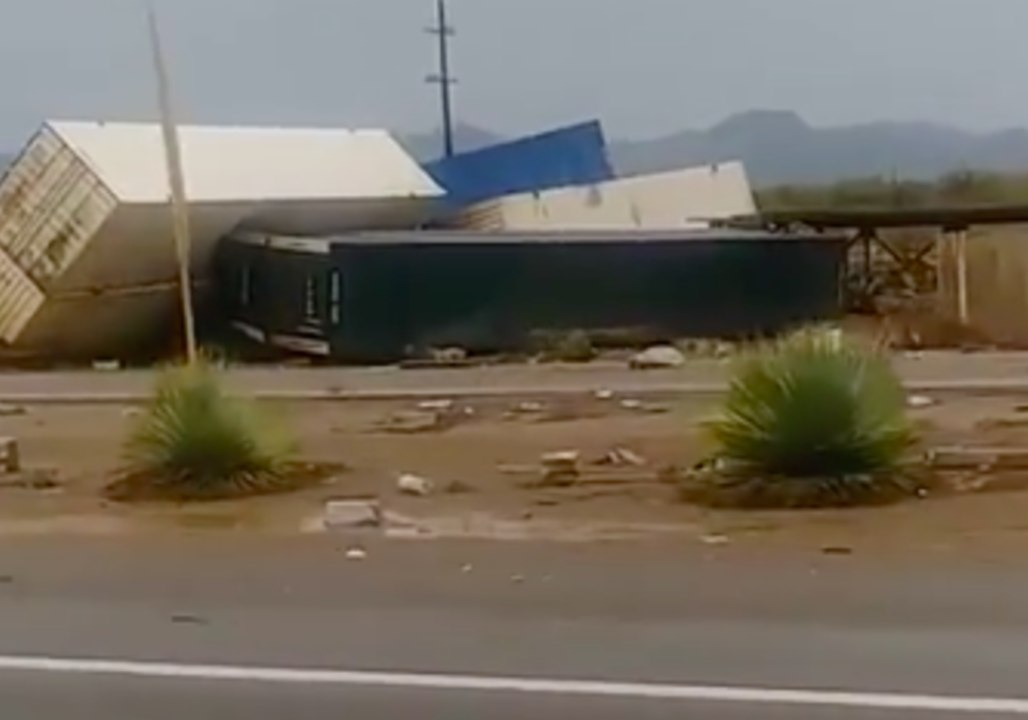 Freight Train Derailed in Arizona During Heavy Monsoon Rains