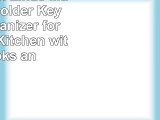 InterDesign Linus Mail Letter Holder Key Rack Organizer for Entryway Kitchen with Hooks