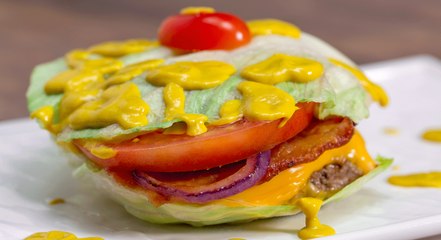 طريقة عمل شطائر الخس بالتشيز برجر