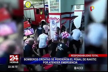 Bomberos croatas se perdieron penal de Rakitic por atender emergencia