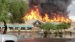 Roof Collapses as Flames Engulf Phoenix Safeway