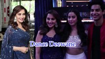Jahnvi Kapoor, Madhuri Dixit, Ishan Khattar & Karan Johar At 'Dance Deewane' Set